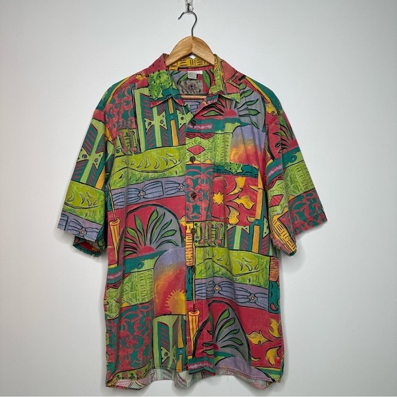The Territory Ahead Vintage Retro 90’s Short Sleeve Button Down Shirt Large - Picture 2 of 7